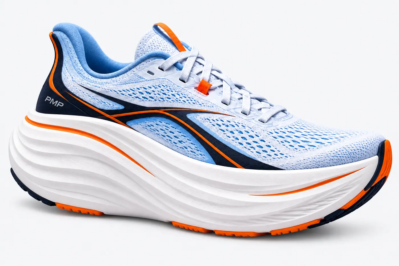 Zapatilla de running PMPRunning de amortiguación máxima, vista lateral